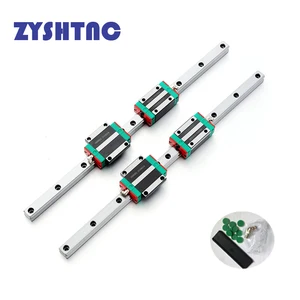 2pc HGR20 HGH20 Square Linear Guide Rail ANY LENGTH+4pc Slide Block Carriages HGH20CAflang HGW20CC CNC Router Engraving