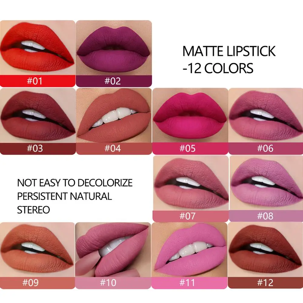 Матовая жидкая помада увлажняющее средство для макияжа водостойкая шелковистая