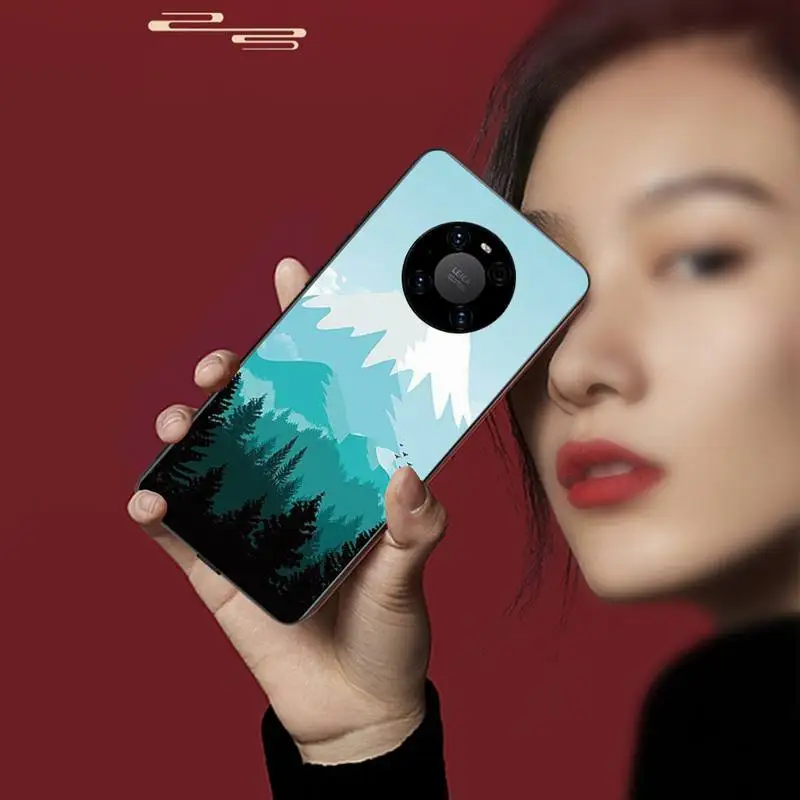 

ZFGHSHYQ Aesthetic Art Black TPU Phone Case For Huawei P20 30 40 Pro Mate 20x 30 40 Pro Nova6 7 Honor 9X 10
