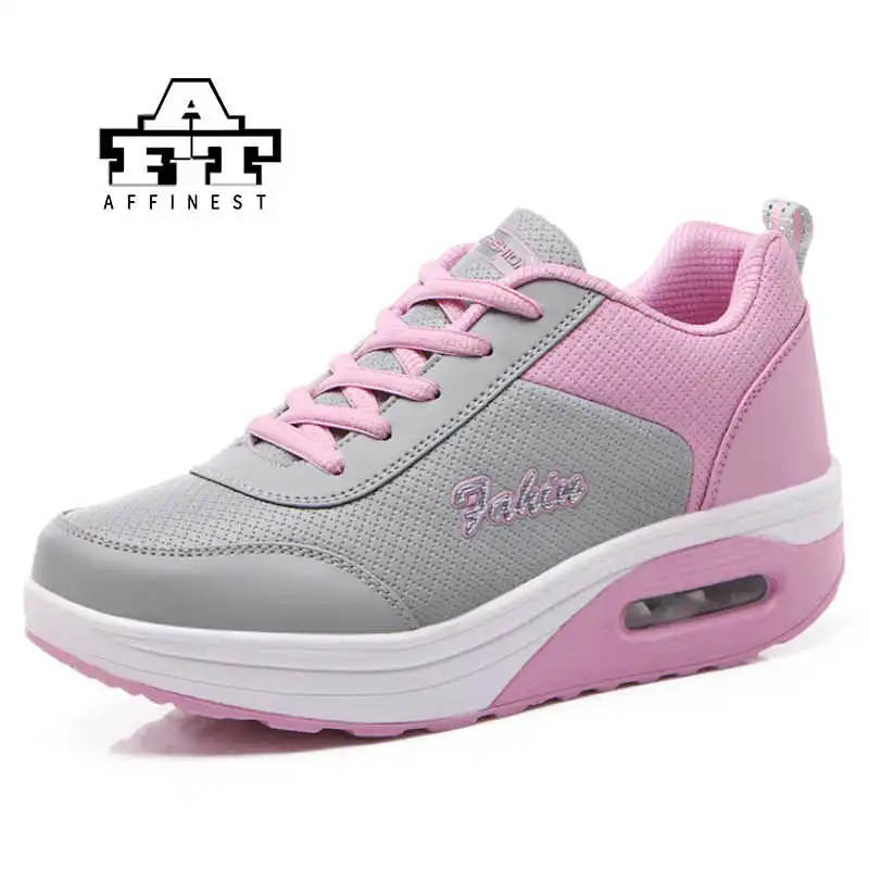 Женские кожаные кроссовки спортивная обувь на платформе с воздушной подушкой