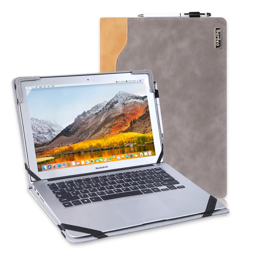 Luxury Stand Laptop Case Cover for HP Chromebook x360 14c-ca0000sf / 114c-ca0005nf 14 inch Notebook Sleeves PU Leather PC Bag | Компьютеры
