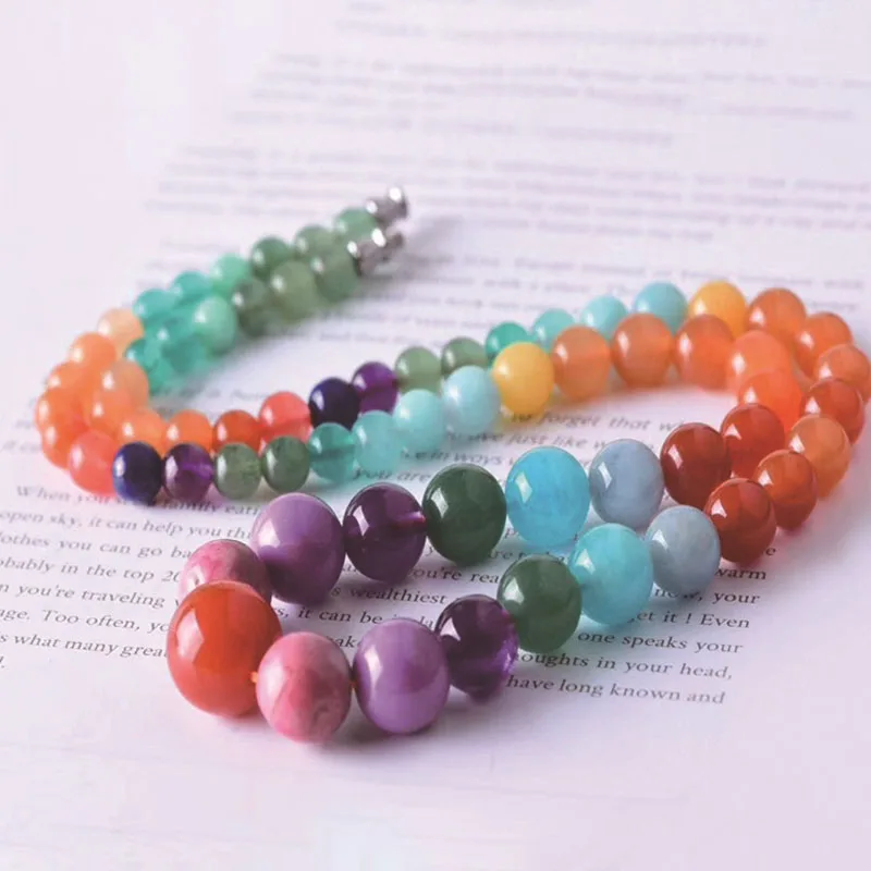 Оригинальное ожерелье в этническом стиле jourssnow разноцветное из натуральных