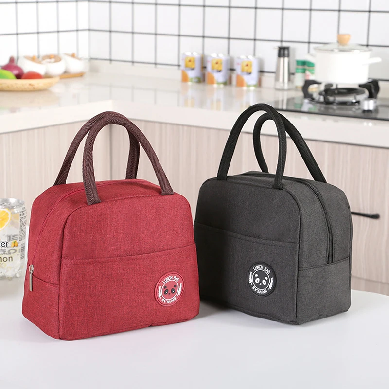 

Brand Portable Lunch Bag Thermal Insulated Lunch Box waterproof Cooler Bento Pouch Dinner Container School Kids Food Storage Bag