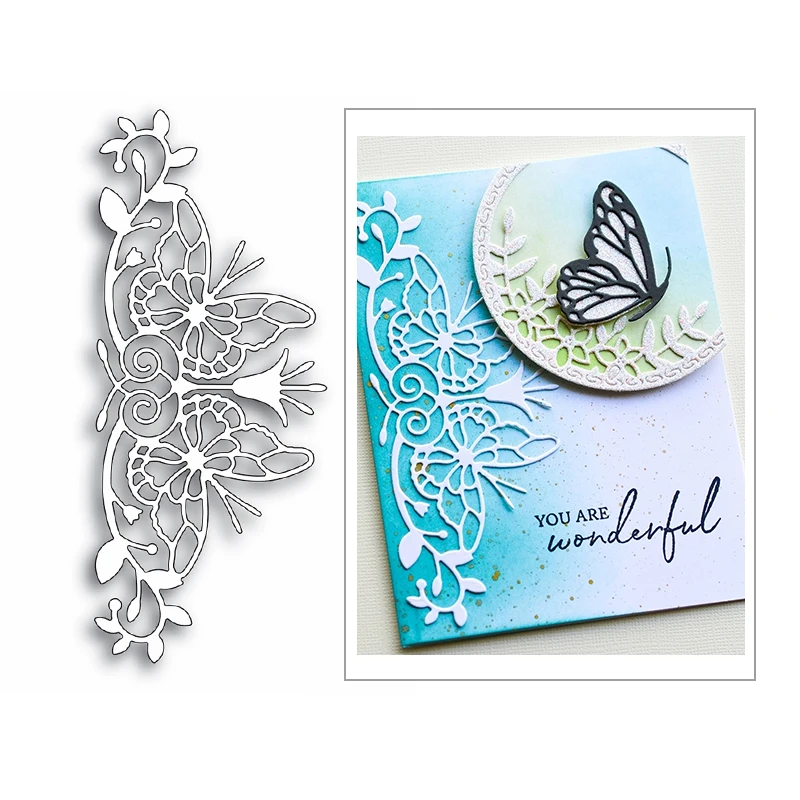 

Бабочка кружева цветок рамка 2020 новые металлические пресс-формы для DIY скрапбукинга и изготовления карт Декор тиснение без штампов