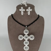 women jewelry sets small cross dubai earrings water chain ethiopia cross african bridal jewelry wedding gift