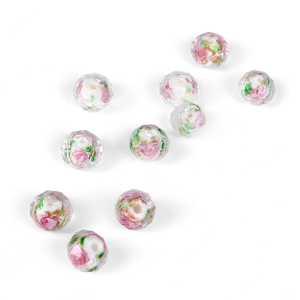 10 шт. 12 мм цветок лепесток граненый хрусталь свободный разделитель бисер шармы со