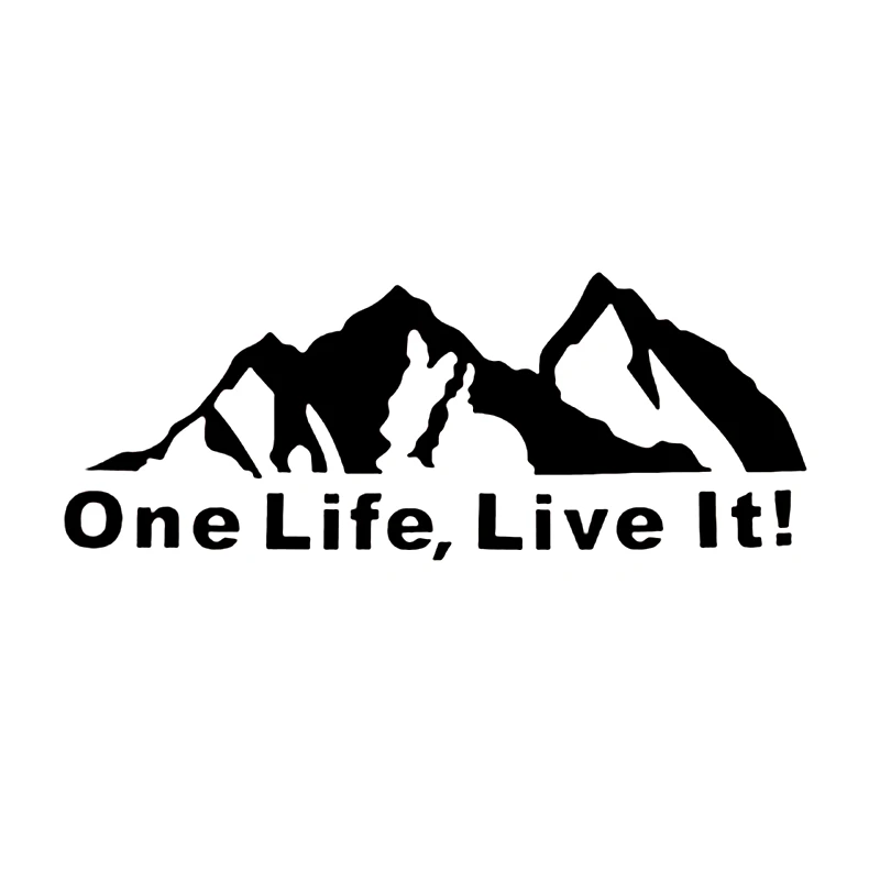 

Creativity One Life, Live It Art Car Sticker PVC Bumper Windshield Accessories Auto Decal Laptop Decoration Exquisite Waterproof