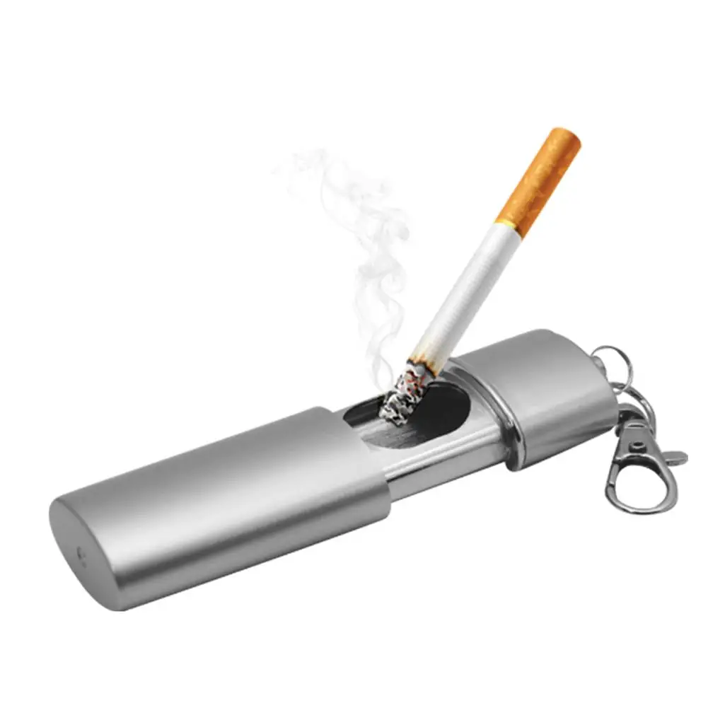 

Portable Mini Pocket Ashtray ABS Ash Holder Smoking Ash Tray w/Keychain