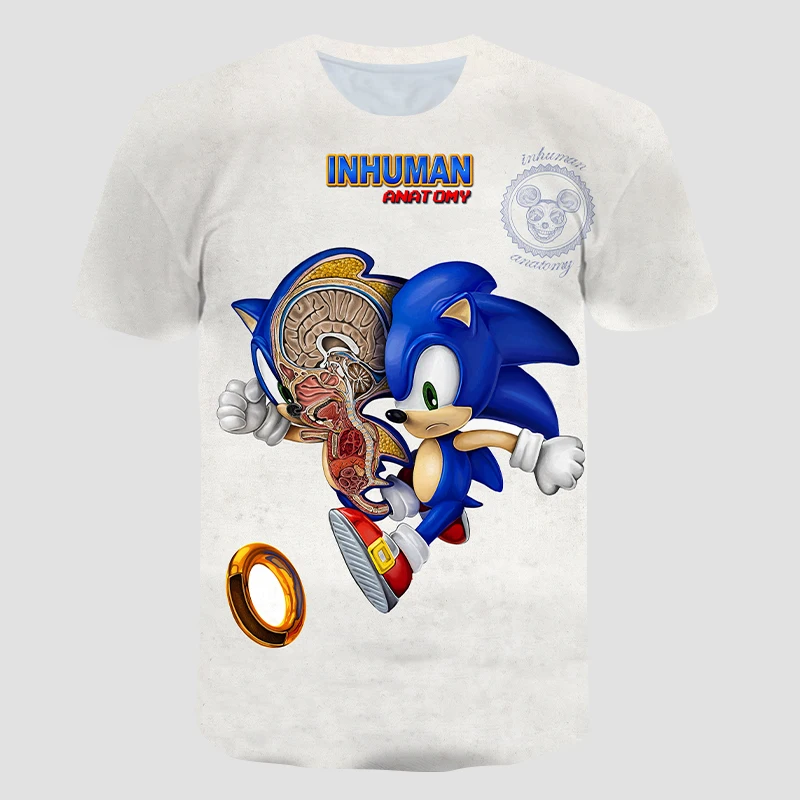

Funny T-shirts Costume Children Summer Clothing Kids Clothes Baby Cute Shirts Tops 3D Boys Cartoon Supersonic Sonic Print Girls