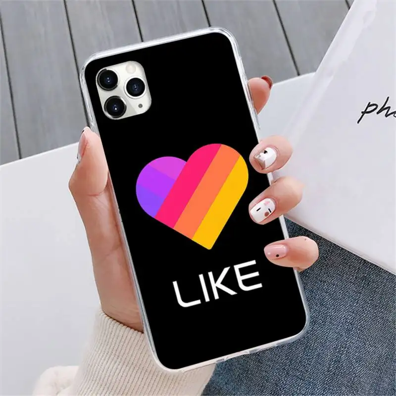 

Likee Funny cat love heart Phone Case For iphone 12 5 5s 5c se 6 6s 7 8 plus x xs xr 11 pro max mini