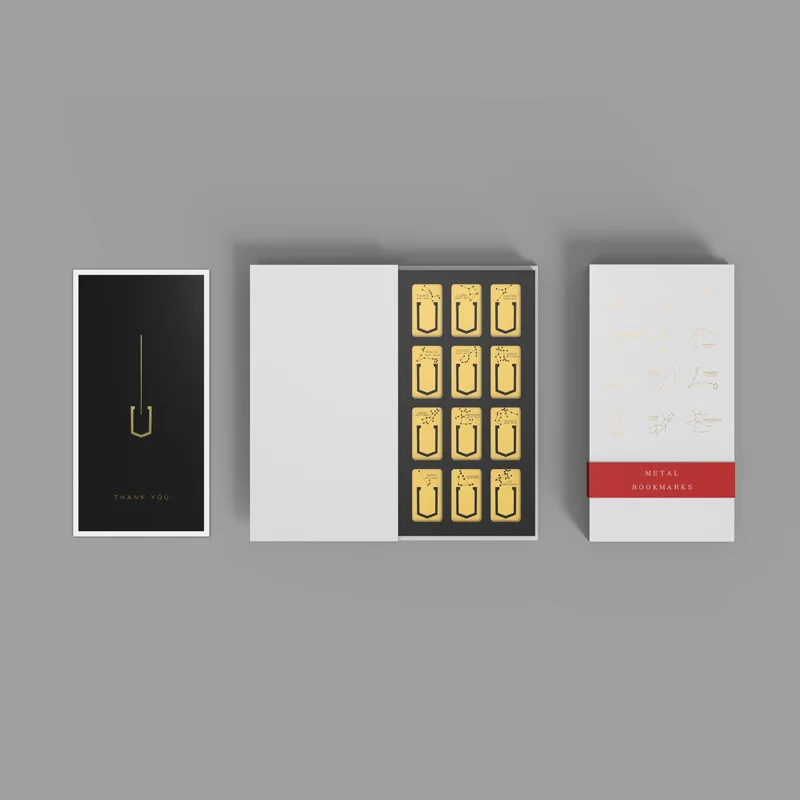 * Новый 12 Созвездие Ретро латунная Закладка Подарочная коробка набор