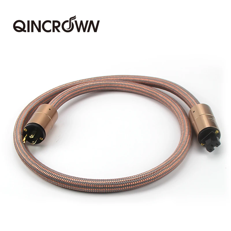 

Hi-End Fever OFC Power Cable With Pure Copper Plated Gold Aluminium alloy Shell AC US EU IEC plug