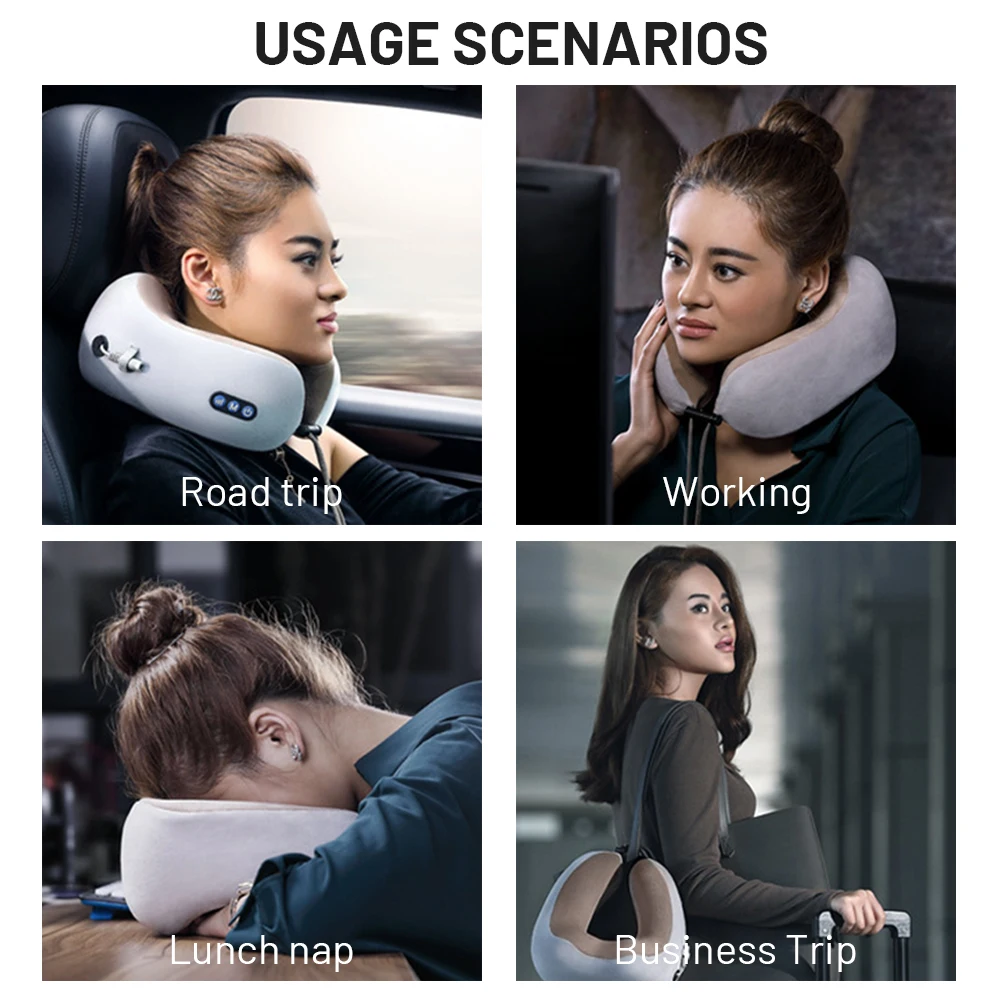 Массажер U образный электрический для шеи многофункциональный портативный