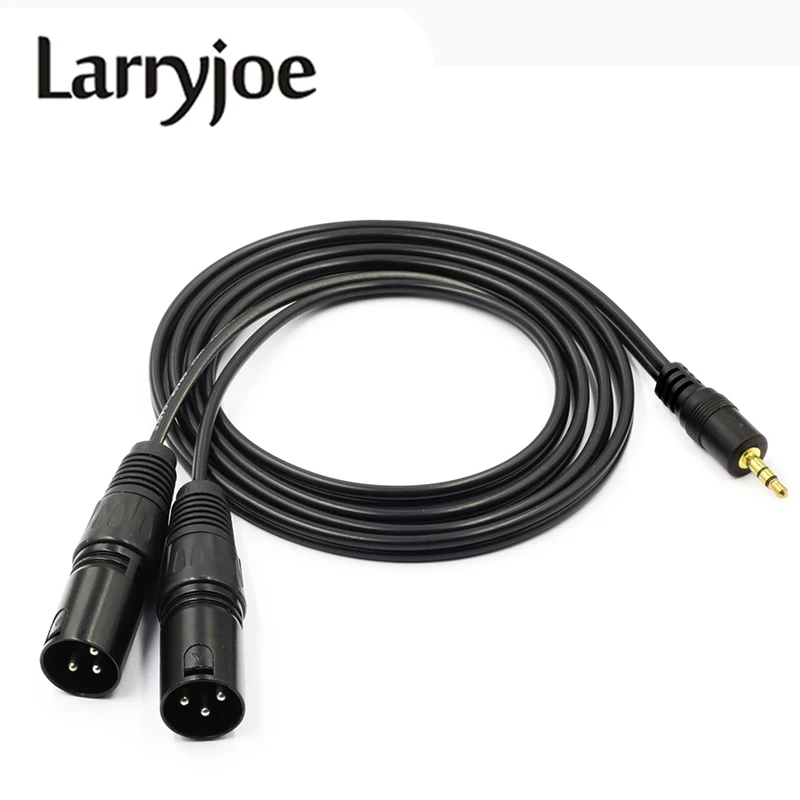 Larryjoe 3 5 мм TRS стерео штекер на двойной XLR сплиттер папа патч кабель несимметричный