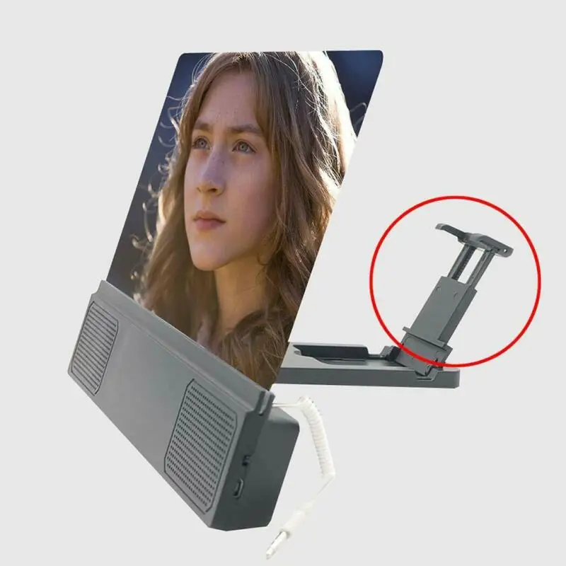 12 Inch Universals Phone Screen Magnifiers 3D HD Video Screen Amplifier Folding Mobiles Phone Desktop Bracket With Holder