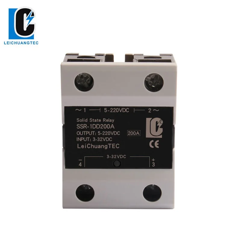 

200A SSR Relay Single Phase Solid State Relay DC Control DC LeiChuang TEC New