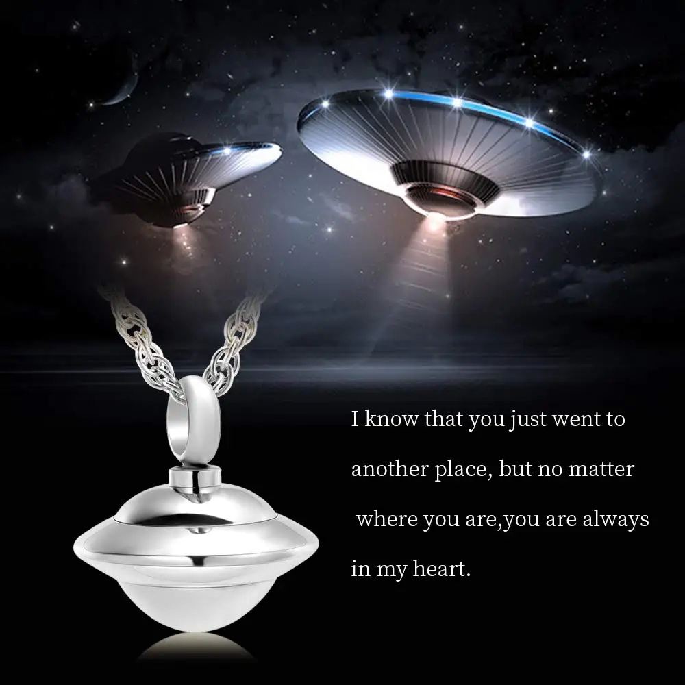 IJD10065 Stainless Steel Cremation Keepsake Spaceship Necklace for Ashes Urn Memorial Pendant Jewelry | Украшения и аксессуары