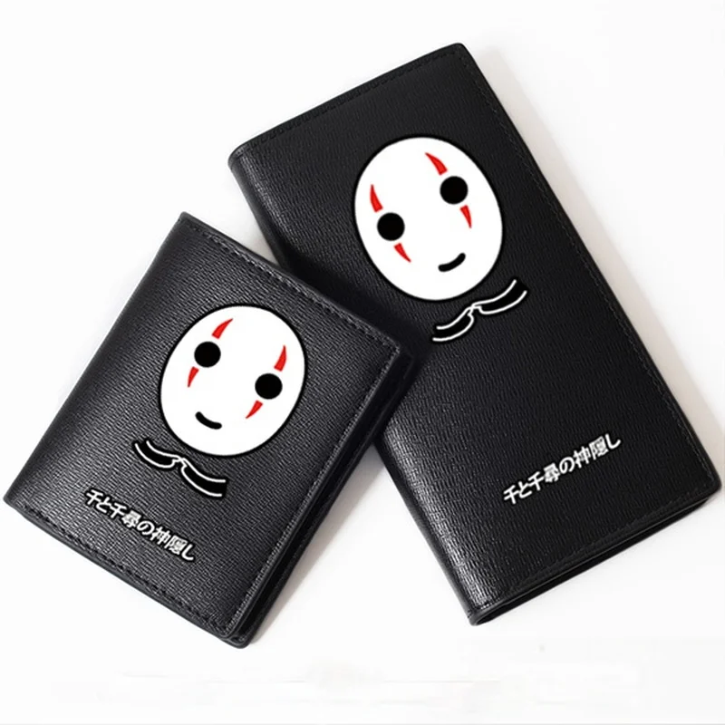 

Anime Spirited Away No Face Mask Cosplay Printing Long Short Wallet PU Leather Coin Purse Cartoon Card Holder Pouch Fashion Gift