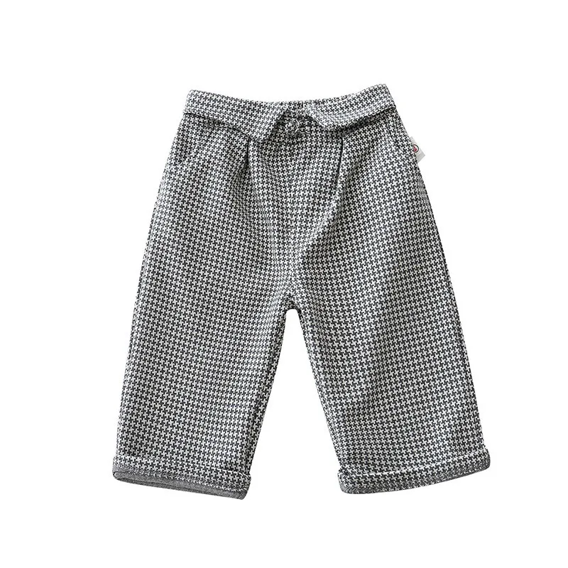 2020 г. Модные весенне-осенние детские штаны для маленьких девочек брюки в клетку