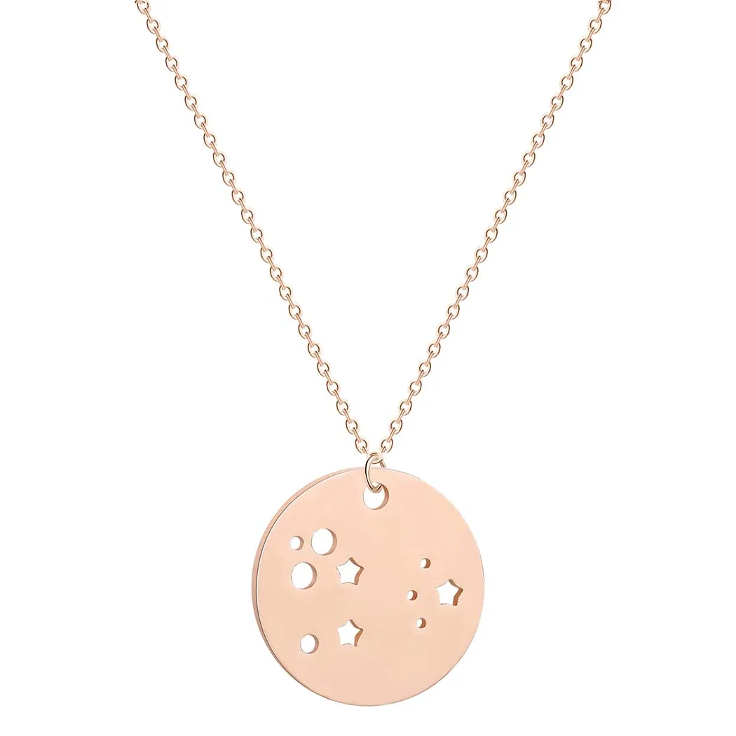 3 цвета ожерелье из нержавеющей стали для женщин круглая Геометрическая планета