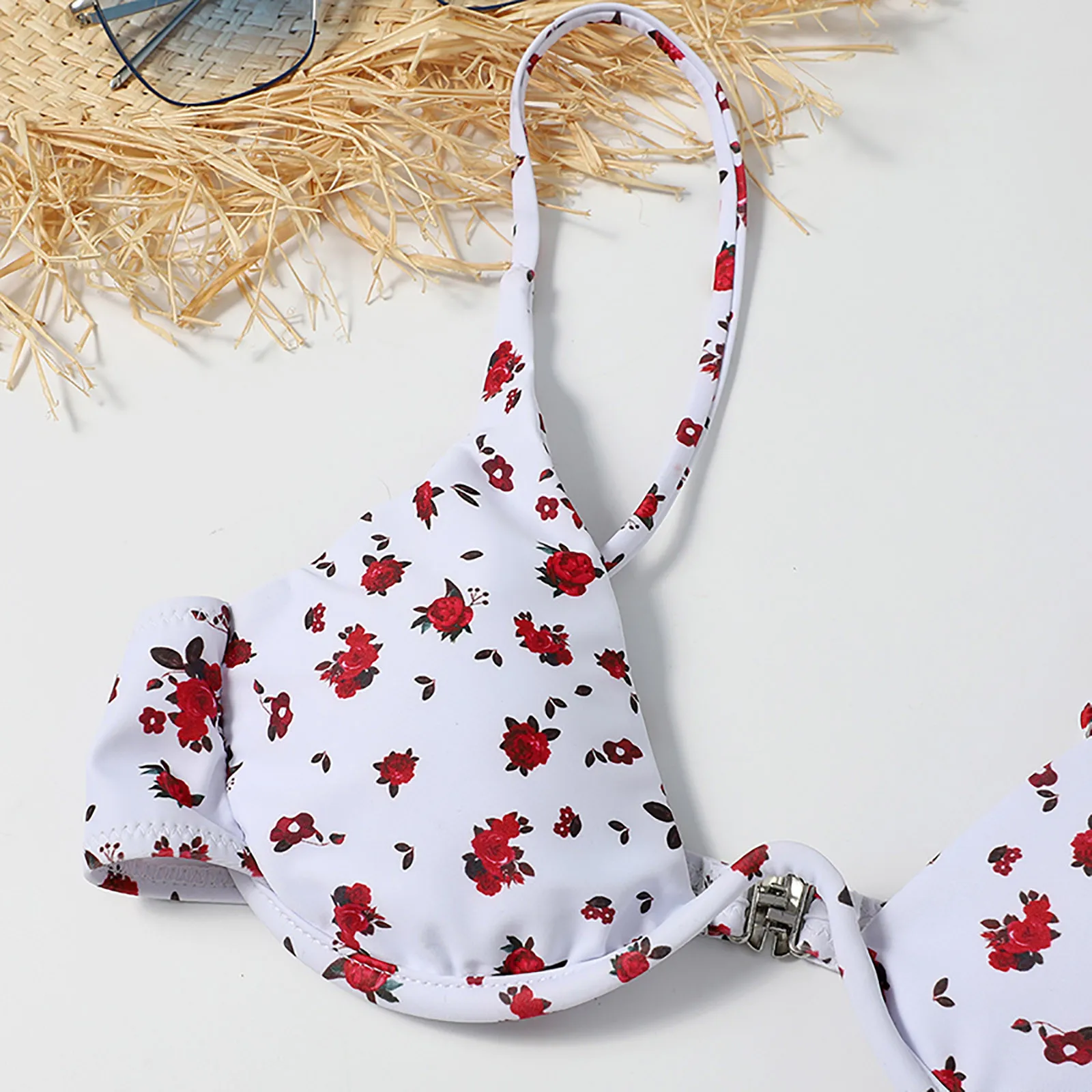 

Swimsuit Women Bikinis 2021 Mujer Wwomen's Bikini Cut Flower Three Piece Swimsuit Pushups Swimwear Beachwear swimsuit women ropa