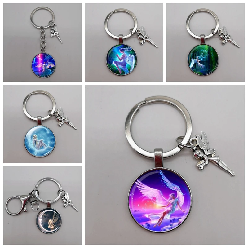 Брелок для ключей ангел мужчин популярный подарок пары кольцо автомобиля с