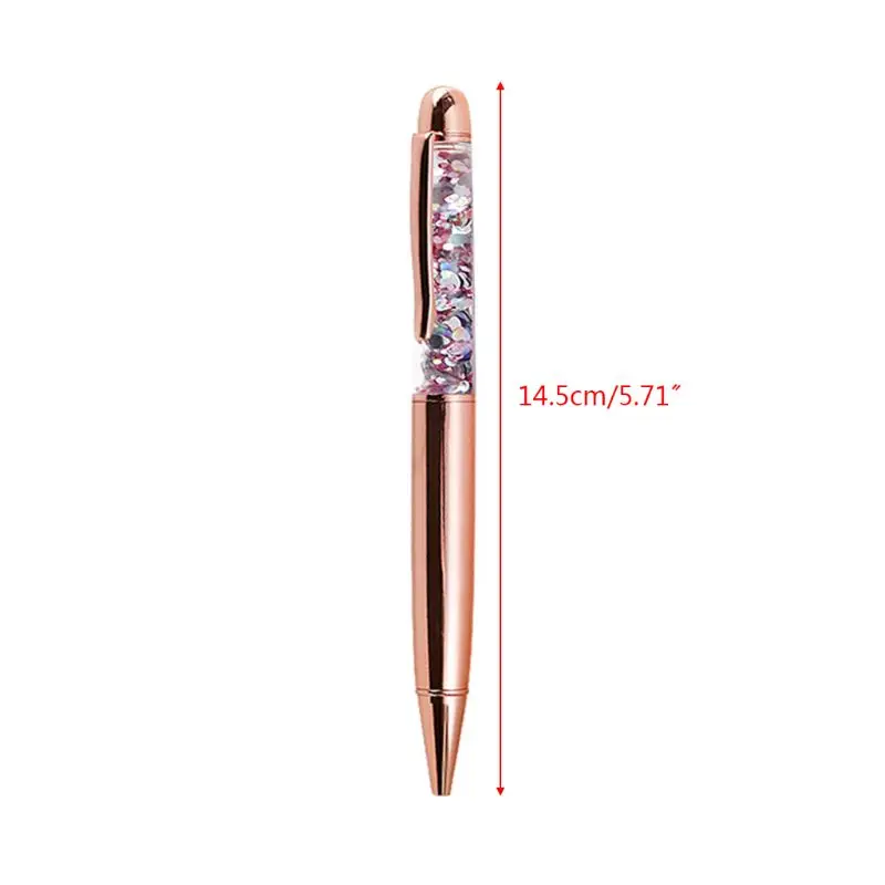 

Роскошные 1,0 мм Металлические блестки шариковая ручка подпись записи черные чернила для ручек школьные канцелярские принадлежности подаро...