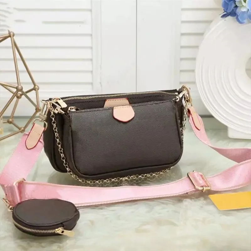 

Luxury Brand Crossbody Bags for Women Shoulder Bag Fashion Designer 3-IN-1 Lady Messenger Sling Bag wallet Purses Pack With Box
