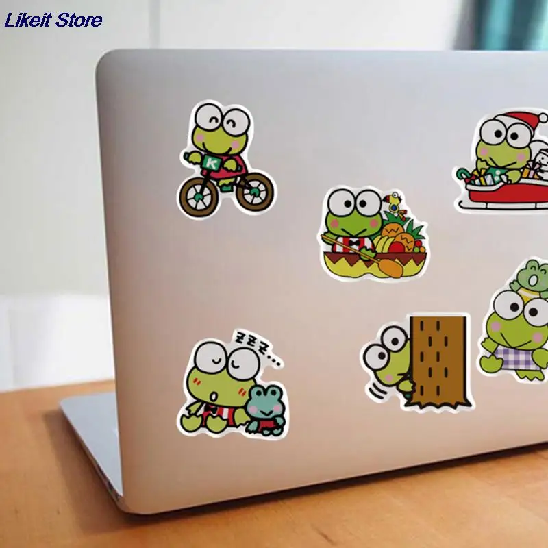 Наклейки Детские из ПВХ водостойкие с большим глазом лягушкой Keroppi 100 шт. | Игрушки