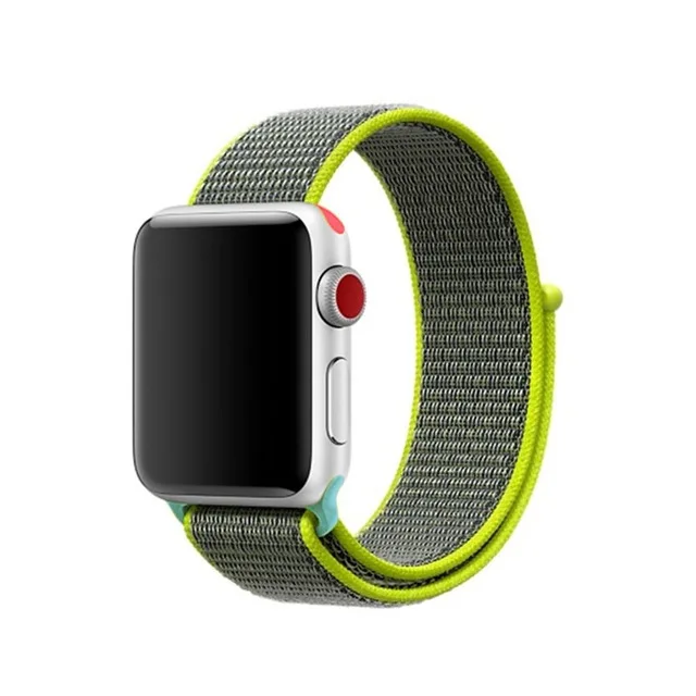 Последняя нейлоновый ремешок für apple watch группа 4 44 мм/40 мм, correa apple watch 3 42 мм/38 мм iwatch серии 4/3/2 bunte stecker чехол для телефона на руку - Цвет ремешка: Flash yellow 1 hit