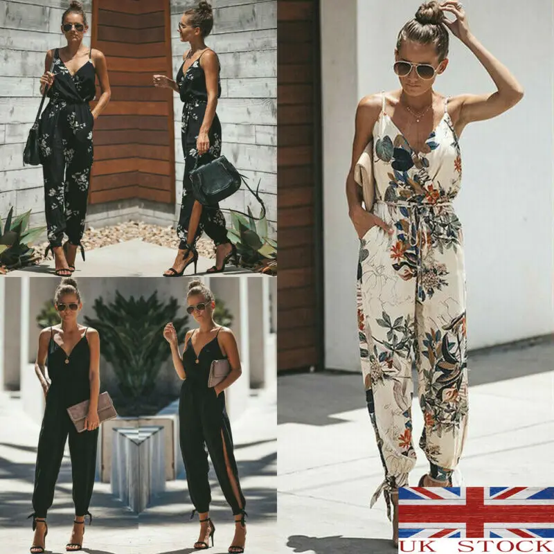 Модный женский комбинезон летний Повседневный однотонный длинный льняной без