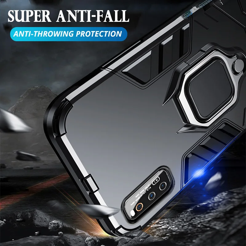 Противоударный чехол с магнитным кольцом-подставкой для Vivo iQOO Neo 3 Z1 Z1X U1 Neo3 NEX 3S 5G