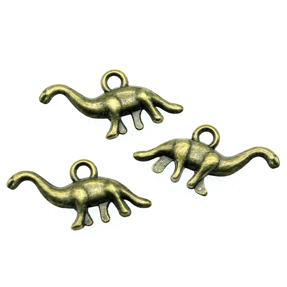

10Pcs 27x12mm Vegetarian Dinosaurs Charms For Jewelry Making DIY Jewelry Findings Antique Bronze Color Alloy Charms
