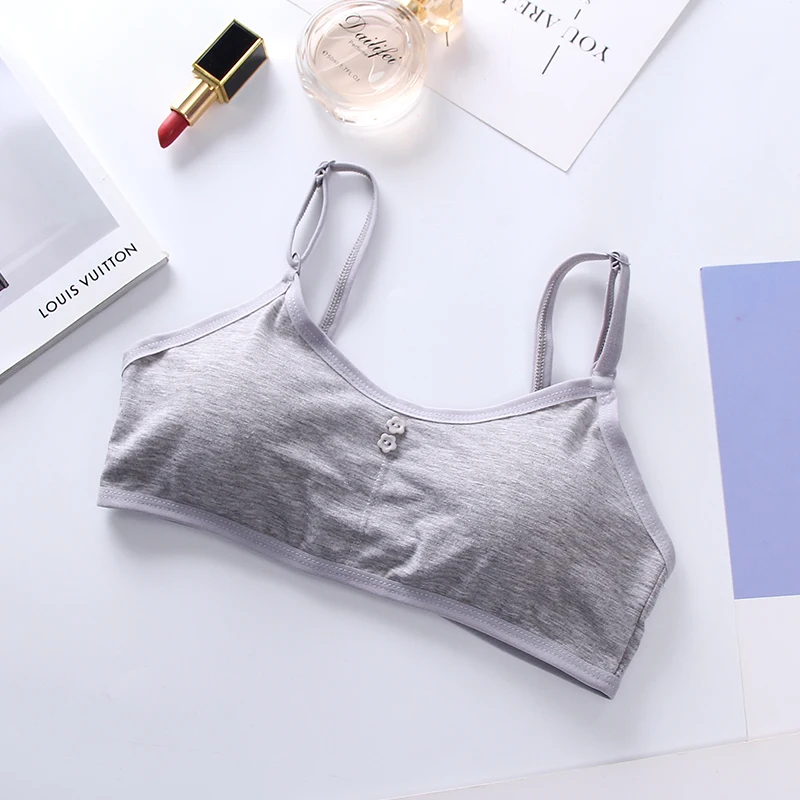 Регулируемый мягкий хлопковый тренировочный бюстгальтер с буквенным принтом