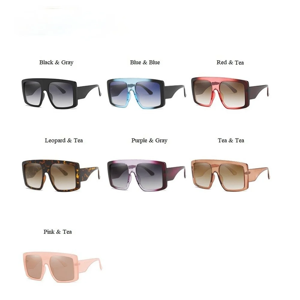 

Oversized Square Sunglasses Women Black Pink One Piece Big Frame Sun Glasses Men 2020 New Luxury Brand Vintage Gradient Eyewear