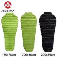 aegismax 2020 new ultra light adult outdoor camping splicing down sleeping bag nylon mummy three season goose down sleeping bag