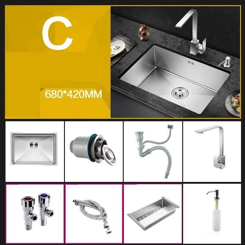 MODEL O Кухонная раковина Keuken Gootsteen Integral Zlewozmywak Ze Stali Nierdzewnej Inox Afwasbak Pia Cozinha Lavabo Fregadero De Cocina - Цвет: MODEL O