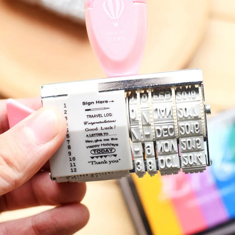 1 шт. WCIC слова Дата Ролик Штамп прозрачный штампы для DIY печать Stempel рождественские штампы ремесло Stempel для изготовления карт