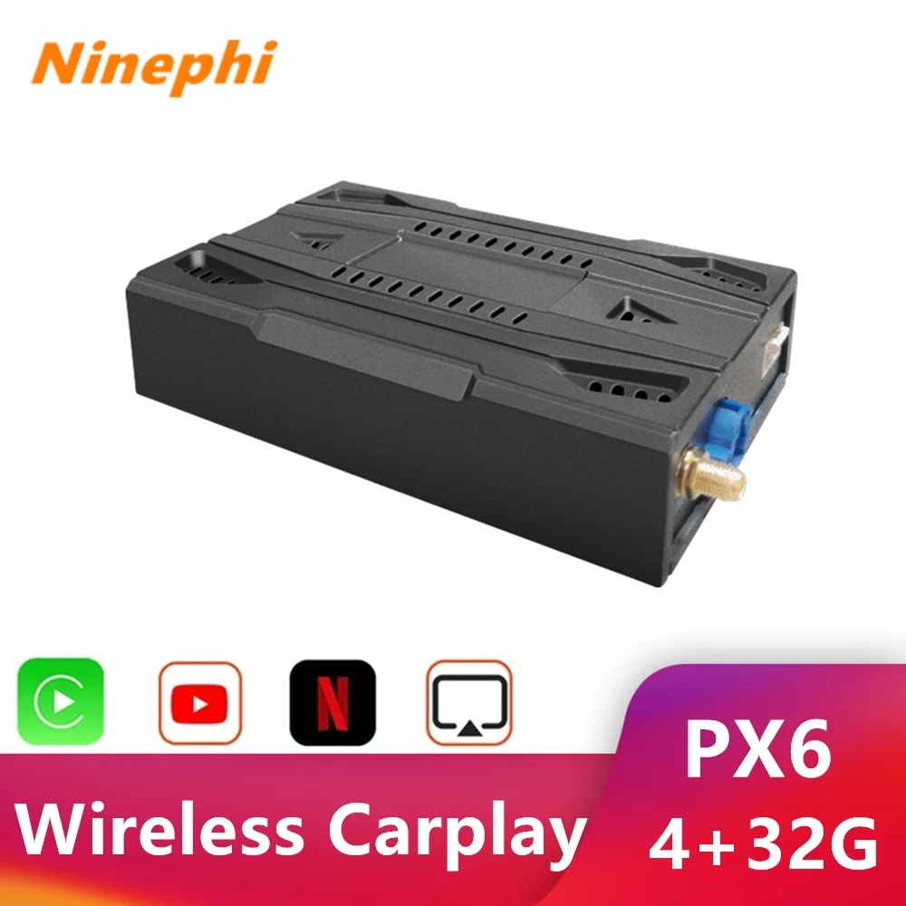 

New Wireless CarPlay Ai Box Android 9 Applepie 4+32G Car Multimedia Plug Play Youtube Netfix For Benz Audi Nissan