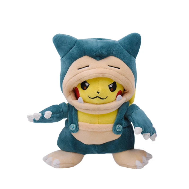 Горячие игрушки 20-24 см 7,9-9,4 ''Пикачу Косплей тиранитар Hydreigon Charizard Snorlax Ampharos Garchomp Мягкие плюшевые игрушки плюш - Цвет: 21cm Snor