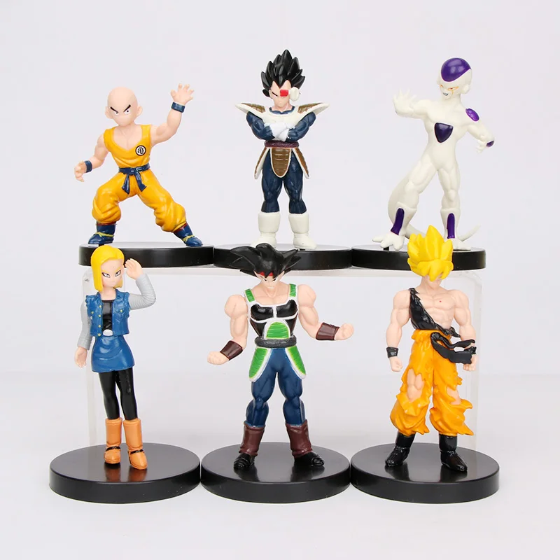 6 шт./компл. Dragon Ball Z Супер Саян Сон Гоку ячейки Фриза Gogeta Вегета готенкс Killin игрушечных пластиковых экшн фигурок из Dragon Ball Z модель