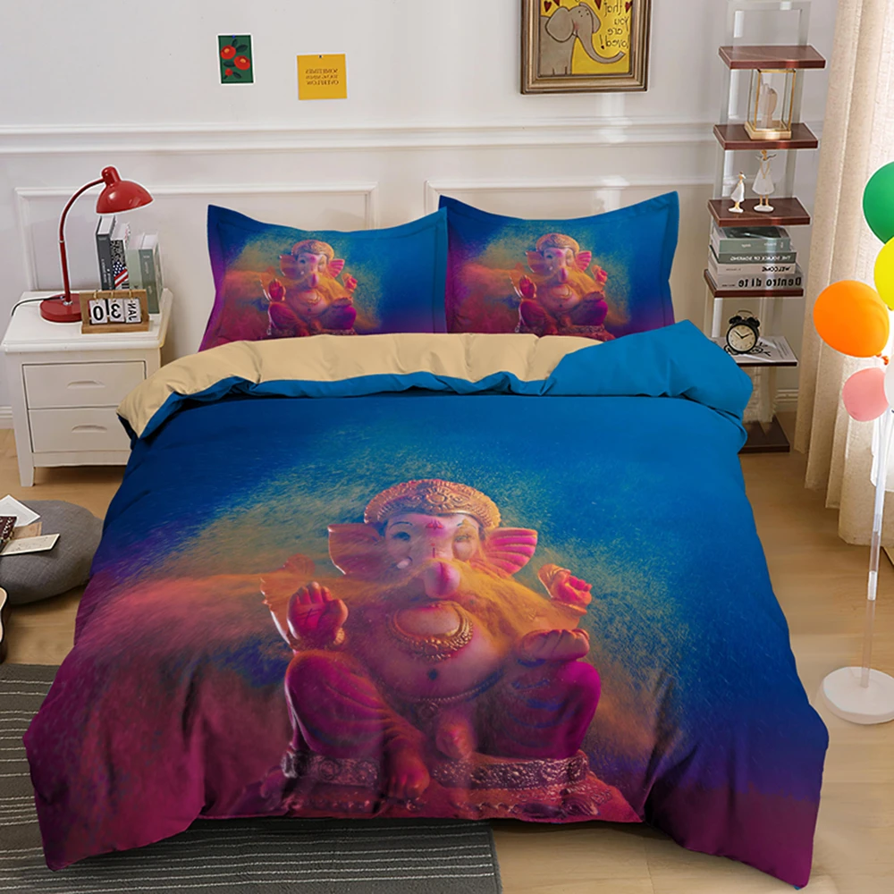 

Королевский Комплект постельного белья, лорд Ганеша, пододеяльник, медитация, Будда, Статут, роскошные комплекты постельного белья, 2/3 шт. с ...