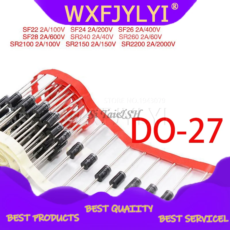 20 шт. выпрямительный диод Шоттки SR240 SR260 SR360 SR540 SR560 SR2100 SR3100 SR3200 SR5100 SR5150 SR5200 DO-41 DO-27 |