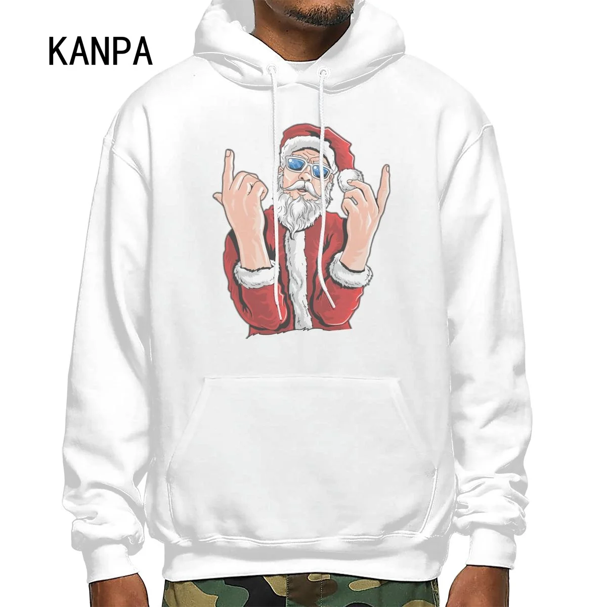 

Новинка 2020, модные мужские забавные Рождественские толстовки Kanpa с индивидуальным рисунком, белая толстовка с капюшоном, мужской тренирово...