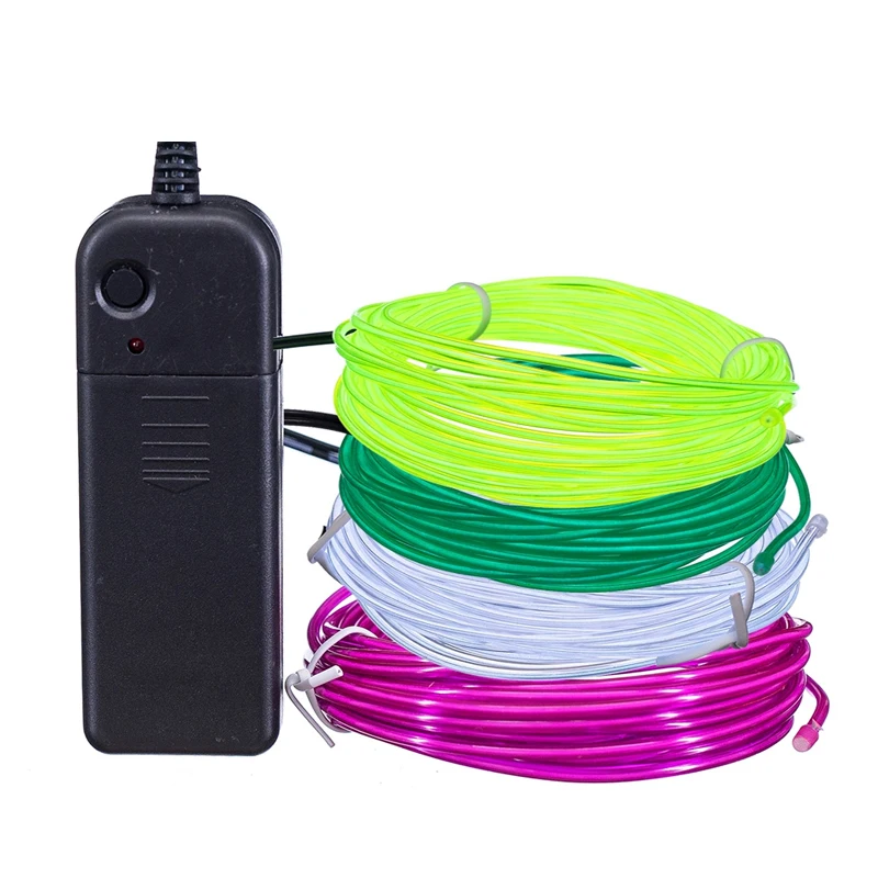 

Flexible Neon Light 1m/3m/5M 3V Glow EL Wire Rope tape Cable Strip LED Neon Lights Shoes Clothing Car waterproof led strip