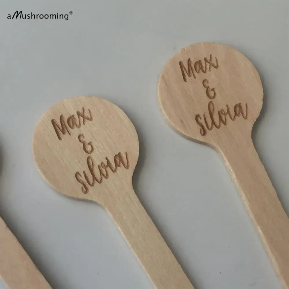 Именные палочки для перемешивания в деревенском стиле персонализированные
