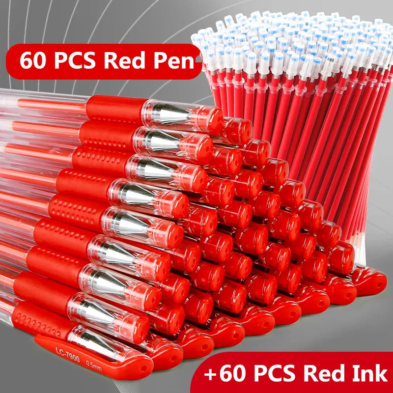 

Red Gel Pen Red Neutral Pen 0.5mm Teachers / Students Correcting homework papers Water pen take notes Signature pen