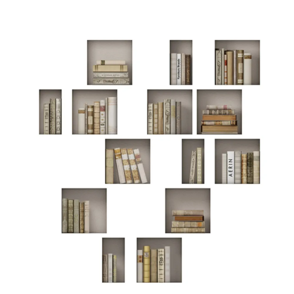 

14PCS Eco-friendly 3D Simulation Wall Stickers Living Room Home Decor Self-adhesive DIY Decorative Wallpaper