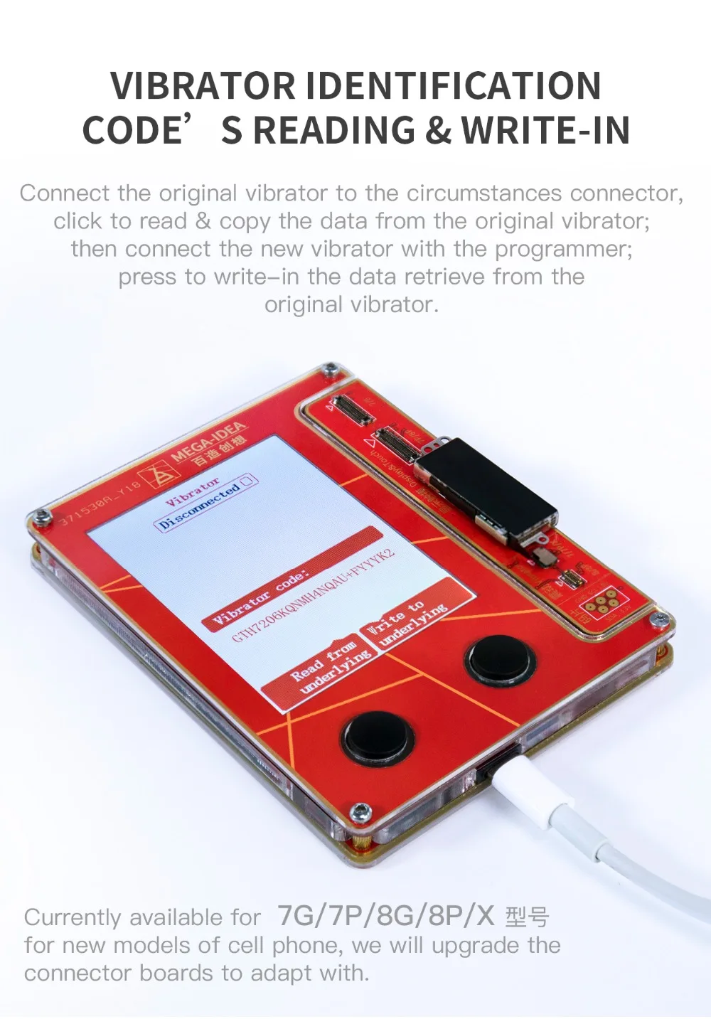 QianLi мега-идея Вибрация/Фоточувствительный ремонт программист для IP 7 8 XR XS Max