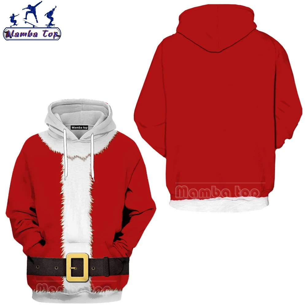 

Mamba Top Christmas Hoodies Men Long Sleeve 3D Print Anime Snowman Women Tee Hip Hop Cat Unisex Hoody Cosplay Santa Claus Hooded